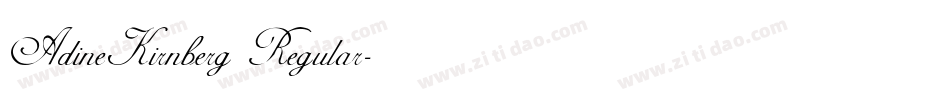 AdineKirnberg Regular字体转换